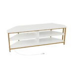 Corner TV Stand with Charging Station for TVs up to 65 Inches