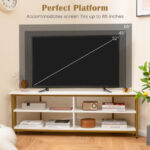 Corner TV Stand with Charging Station for TVs up to 65 Inches