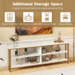 Corner TV Stand with Charging Station for TVs up to 65 Inches