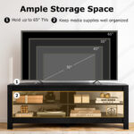 Corner TV Stand with Power Outlet and Open Storage Shelves 35 Corner TV Stand with Power Outlet and Open Storage Shelves