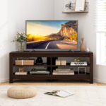 Corner TV Stand with Power Outlet and Open Storage Shelves 36 Corner TV Stand with Power Outlet and Open Storage Shelves