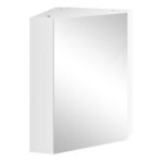 Corner Wall Cabinet with Mirror Door and Adjustable Shelf