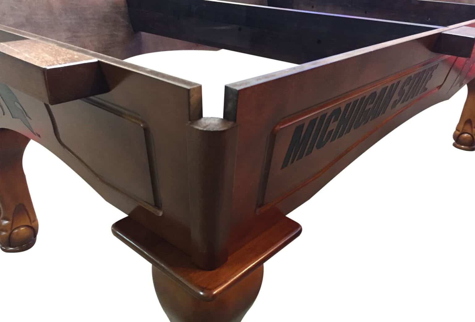 Miami (OH) University Pool Table with Navajo Finish and Claw Leg - Cave ...