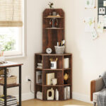 6 Tier Corner Shelf with USB Ports and Charging Station