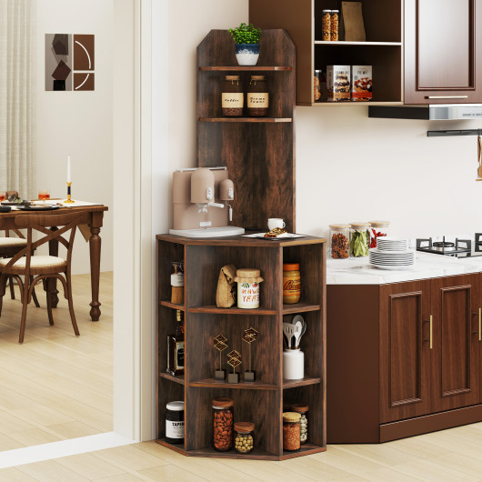 6 Tier Corner Shelf with USB Ports and Charging Station - Image 2