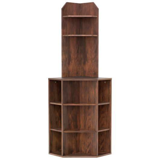 6 Tier Corner Shelf with USB Ports and Charging Station - Image 3