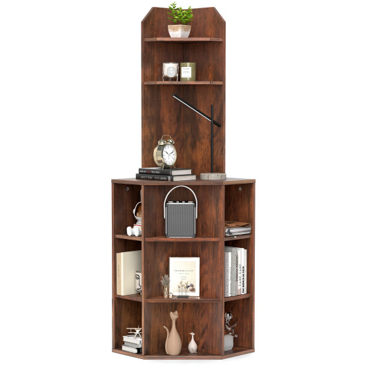 6 Tier Corner Shelf with USB Ports and Charging Station - Image 4