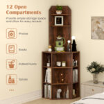 6 Tier Corner Shelf with USB Ports and Charging Station