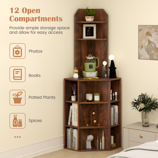 6 Tier Corner Shelf with USB Ports and Charging Station - Image 7
