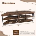 Corner TV Stand with Charging Station for TVs up to 65 Inches