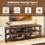 Corner TV Stand with Charging Station for TVs up to 65 Inches