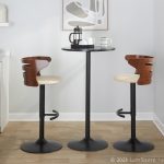 Cosi Mid-Century Modern Adjustable Barstool Cream Faux Leather (Set of 2) 14 Cosi Mid-Century Modern Adjustable Barstool Cream Faux Leather (Set of 2)