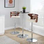 Cosi Mid-Century Modern Adjustable Swivel Barstool, Cream (Set of 2) 12 Cosi Mid-Century Modern Adjustable Swivel Barstool, Cream (Set of 2)