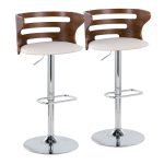 Cosi Mid-Century Modern Adjustable Swivel Barstool, Cream (Set of 2) 16 Cosi Mid-Century Modern Adjustable Swivel Barstool, Cream (Set of 2)