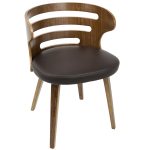 Cosi Walnut Brown Faux Leather Mid-Century Modern Accent Chair 14 Cosi Walnut Brown Faux Leather Mid-Century Modern Accent Chair