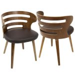 Cosi Walnut Brown Faux Leather Mid-Century Modern Accent Chair 15 Cosi Walnut Brown Faux Leather Mid-Century Modern Accent Chair