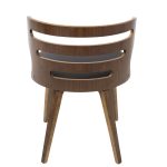 Cosi Walnut Brown Faux Leather Mid-Century Modern Accent Chair 18 Cosi Walnut Brown Faux Leather Mid-Century Modern Accent Chair