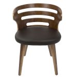 Cosi Walnut Brown Faux Leather Mid-Century Modern Accent Chair 19 Cosi Walnut Brown Faux Leather Mid-Century Modern Accent Chair