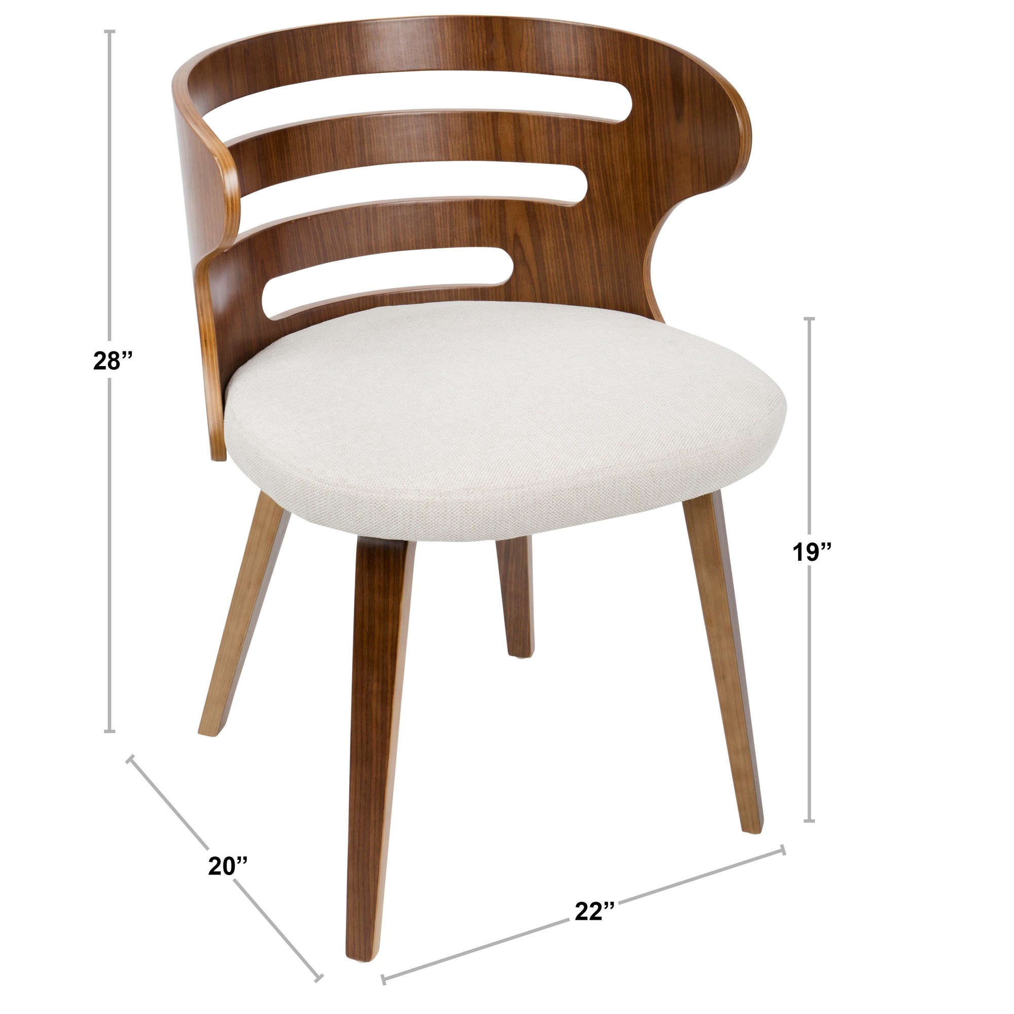 Cosi Walnut Brown Faux Leather Mid-Century Modern Accent Chair 10 Cosi Walnut Brown Faux Leather Mid-Century Modern Accent Chair - Image 10