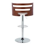 Cosi Walnut Cream Mid-Century Modern Adjustable Barstool (Set of 2) 14 Cosi Walnut Cream Mid-Century Modern Adjustable Barstool (Set of 2)