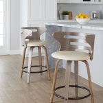 Cosini 24 Mid-Century Modern Swivel Counter Stool (Set of 2) 12 Cosini 24 Mid-Century Modern Swivel Counter Stool (Set of 2)
