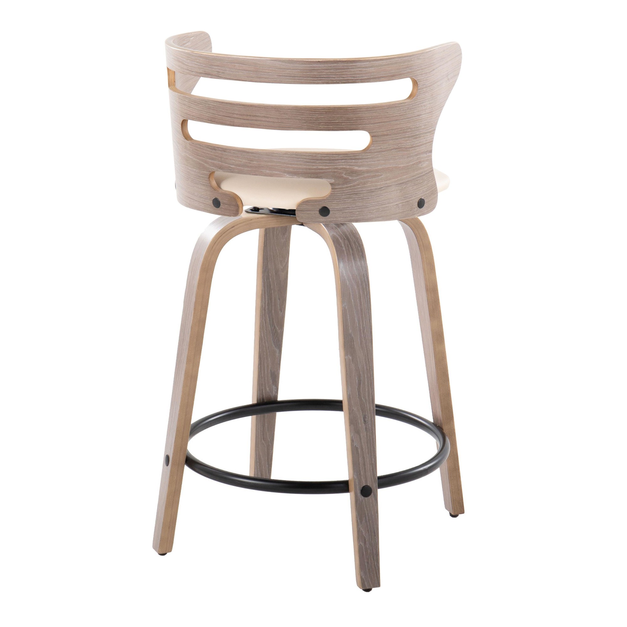 Cosini 24 Mid-Century Modern Swivel Counter Stool (Set of 2) 8 Cosini 24 Mid-Century Modern Swivel Counter Stool (Set of 2) - Image 8
