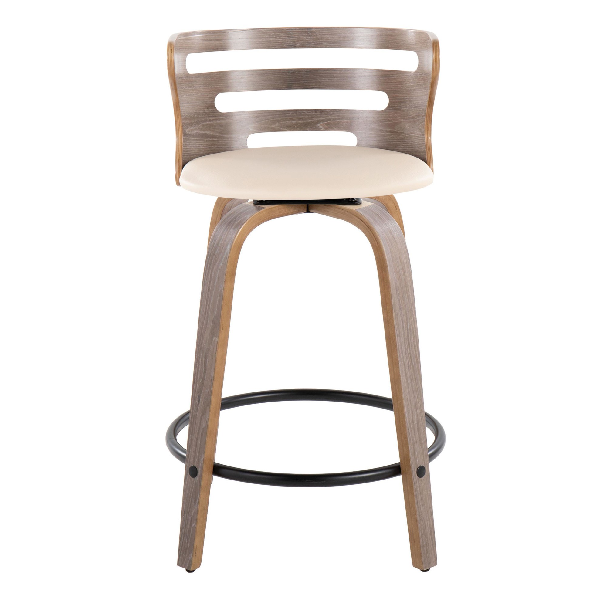 Cosini 24 Mid-Century Modern Swivel Counter Stool (Set of 2) 10 Cosini 24 Mid-Century Modern Swivel Counter Stool (Set of 2) - Image 10