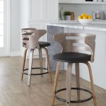 Cosini 24 Mid-Century Modern Swivel Counter Stool w/ Black Metal Footrest (Set of 2) 13 Cosini 24 Mid-Century Modern Swivel Counter Stool w/ Black Metal Footrest (Set of 2)