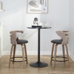 Cosini 24 Mid-Century Modern Swivel Counter Stool w/ Black Metal Footrest (Set of 2) 15 Cosini 24 Mid-Century Modern Swivel Counter Stool w/ Black Metal Footrest (Set of 2)