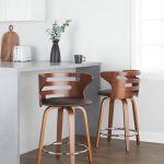 Cosini 24 Mid-Century Modern Walnut Counter Stool (Set of 2) 15 Cosini 24 Mid-Century Modern Walnut Counter Stool (Set of 2)
