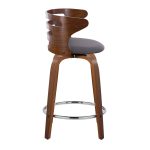 Cosini 24 Mid-Century Modern Walnut Counter Stool (Set of 2) 19 Cosini 24 Mid-Century Modern Walnut Counter Stool (Set of 2)