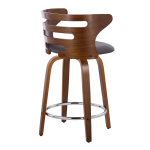 Cosini 24 Mid-Century Modern Walnut Counter Stool (Set of 2) 20 Cosini 24 Mid-Century Modern Walnut Counter Stool (Set of 2)