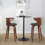 Cosini 26 Mid-Century Modern Charcoal Swivel Counter Stools (Set of 2) 14 Cosini 26 Mid-Century Modern Charcoal Swivel Counter Stools (Set of 2)