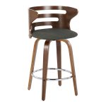 Cosini 26 Mid-Century Modern Charcoal Swivel Counter Stools (Set of 2) 17 Cosini 26 Mid-Century Modern Charcoal Swivel Counter Stools (Set of 2)