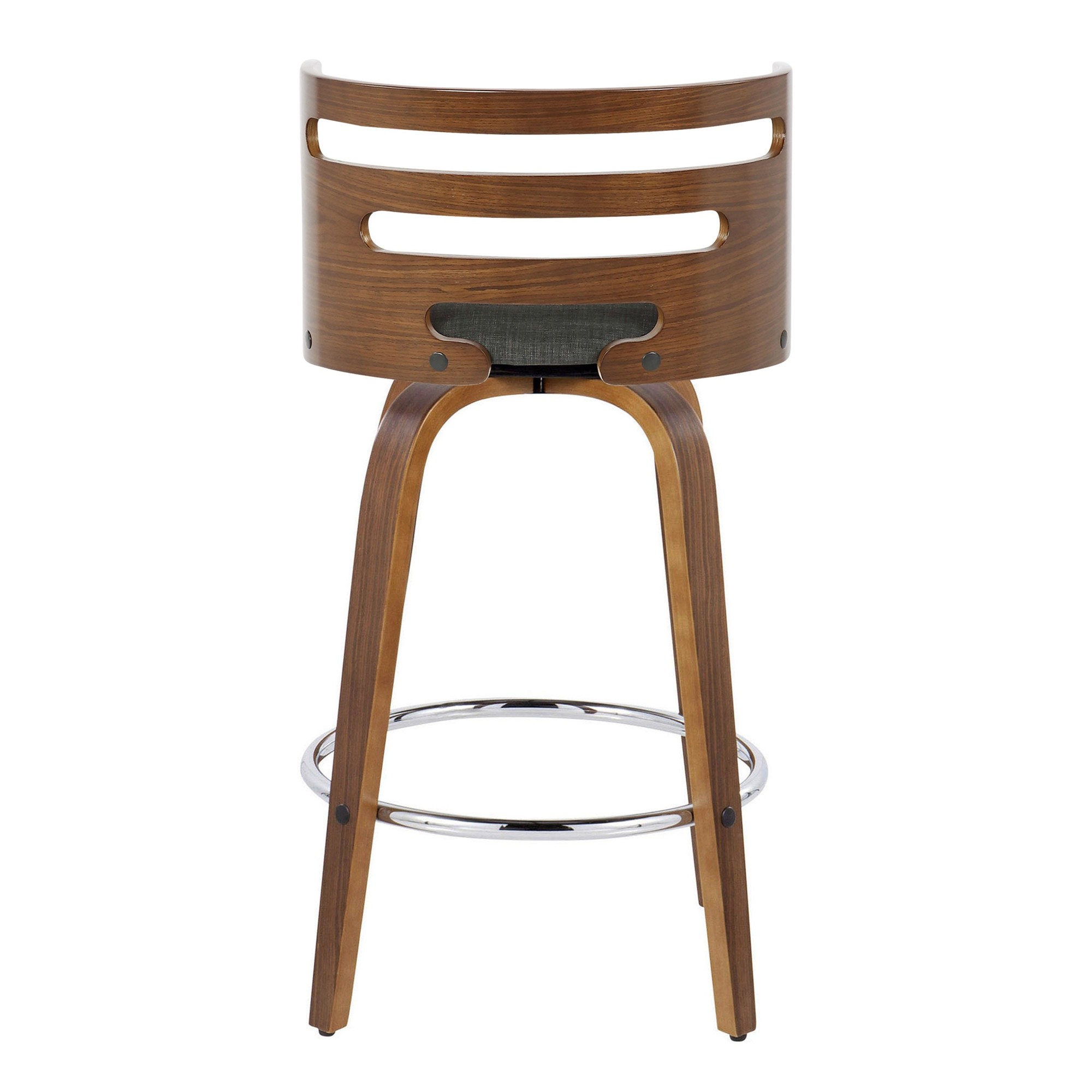 Cosini 26 Mid-Century Modern Charcoal Swivel Counter Stools (Set of 2) 9 Cosini 26 Mid-Century Modern Charcoal Swivel Counter Stools (Set of 2) - Image 9