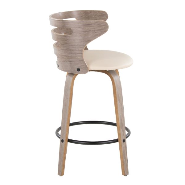 Cosini 26 Mid Century Modern Counter Stool Set of 2 2