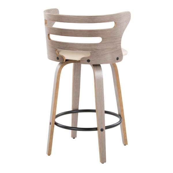 Cosini 26 Mid Century Modern Counter Stool Set of 2 3