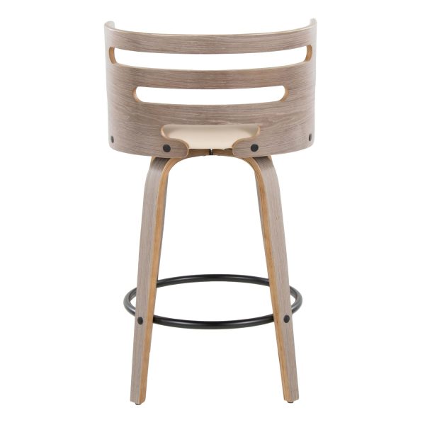 Cosini 26 Mid Century Modern Counter Stool Set of 2 4