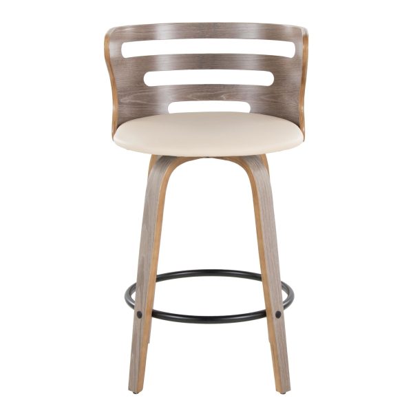 Cosini 26 Mid Century Modern Counter Stool Set of 2 5