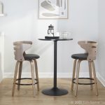 Cosini 26 Mid-Century Modern Light Grey Counter Stools (Set of 2) 14 Cosini 26 Mid-Century Modern Light Grey Counter Stools (Set of 2)