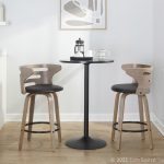 Cosini 26 Mid-Century Modern Light Grey Counter Stools (Set of 2) 15 Cosini 26 Mid-Century Modern Light Grey Counter Stools (Set of 2)