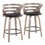 Cosini 26 Mid-Century Modern Light Grey Counter Stools (Set of 2) 16 Cosini 26 Mid-Century Modern Light Grey Counter Stools (Set of 2)