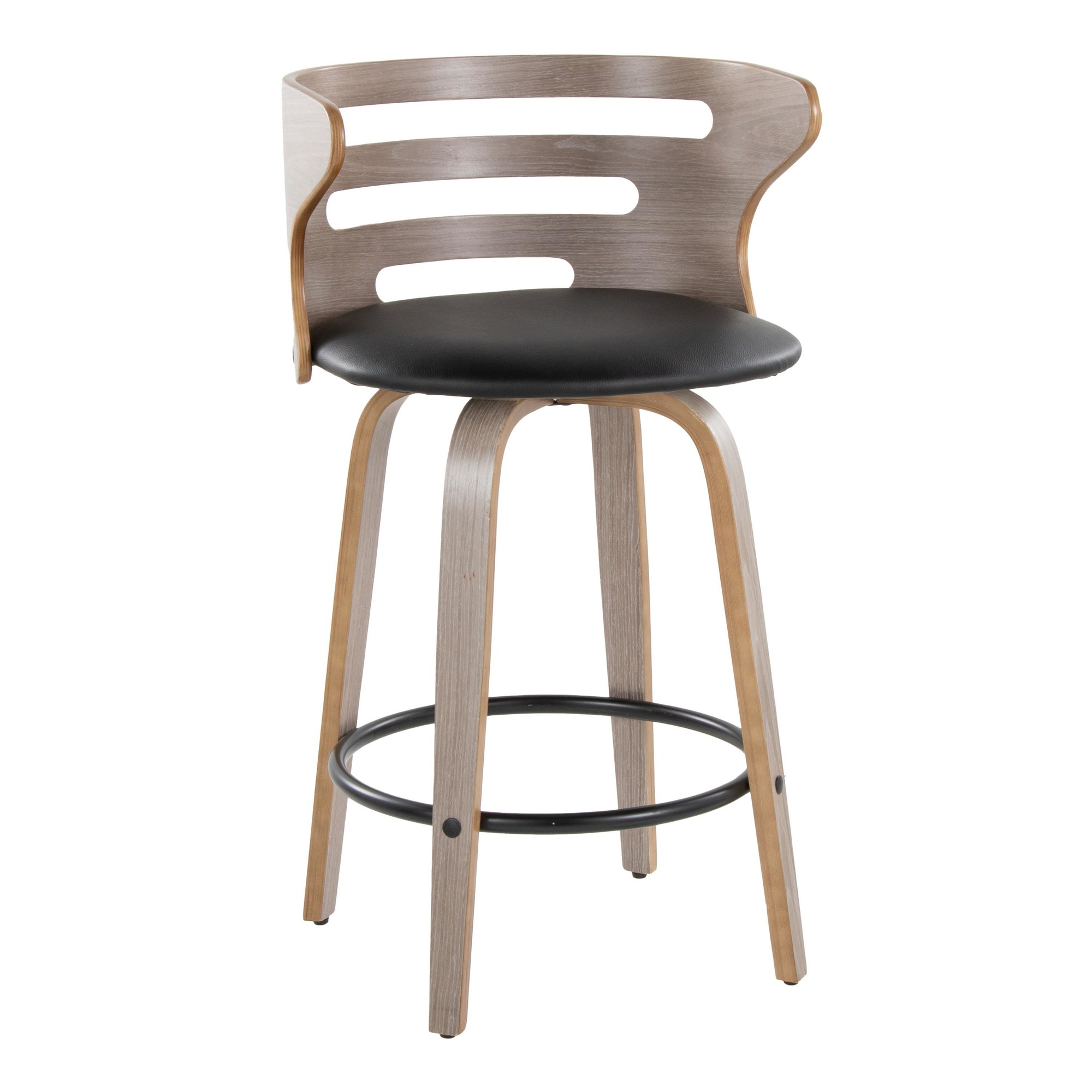Cosini 26 Mid-Century Modern Light Grey Counter Stools (Set of 2) 6 Cosini 26 Mid-Century Modern Light Grey Counter Stools (Set of 2) - Image 6
