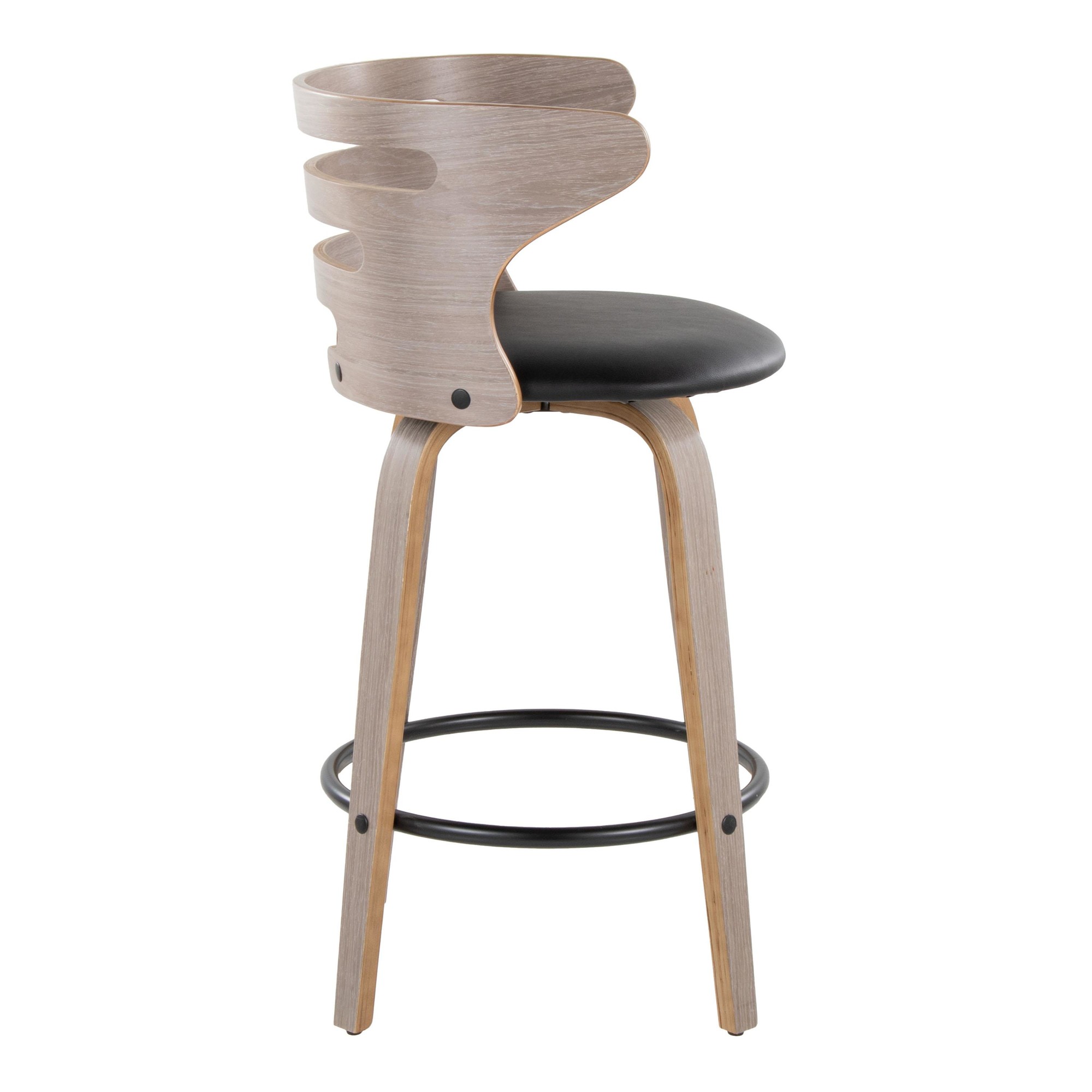 Cosini 26 Mid-Century Modern Light Grey Counter Stools (Set of 2) 7 Cosini 26 Mid-Century Modern Light Grey Counter Stools (Set of 2) - Image 7