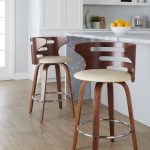 Cosini 26 Mid-Century Modern Walnut Counter Stools (Set of 2) 12 Cosini 26 Mid-Century Modern Walnut Counter Stools (Set of 2)