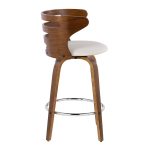 Cosini 26 Mid-Century Modern Walnut Counter Stools (Set of 2) 18 Cosini 26 Mid-Century Modern Walnut Counter Stools (Set of 2)