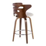 Cosini 26 Mid-Century Modern Walnut Counter Stools (Set of 2) 19 Cosini 26 Mid-Century Modern Walnut Counter Stools (Set of 2)