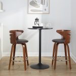 Cosini 26 Mid-Century Modern Walnut Swivel Counter Stool (Set of 2) 15 Cosini 26 Mid-Century Modern Walnut Swivel Counter Stool (Set of 2)