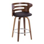 Cosini 26 Mid-Century Modern Walnut Swivel Counter Stool (Set of 2) 17 Cosini 26 Mid-Century Modern Walnut Swivel Counter Stool (Set of 2)