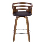 Cosini 26 Mid-Century Modern Walnut Swivel Counter Stool (Set of 2) 21 Cosini 26 Mid-Century Modern Walnut Swivel Counter Stool (Set of 2)